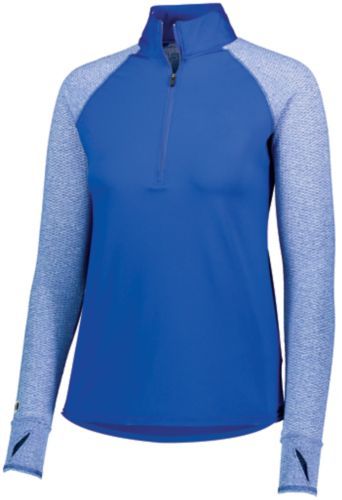 Holloway Girls Axis 1/2 Zip Pullover (222905-C), Color 'Royal/Royal Heather'