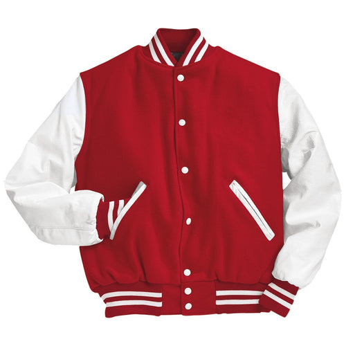 Holloway Varsity Tall Jacket (224683), Color 'Scarlet/White'