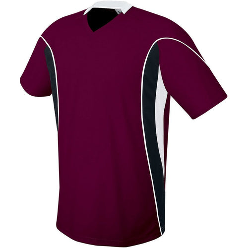 Russell Athletic Helix Soccer Jersey (322740-C), Color 'Maroon/Black/White'