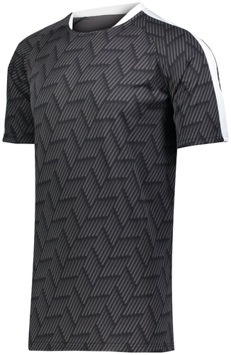 Russell Athletic Youth Hypervolt Jersey (322981), Color 'Black Print/White'