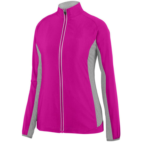 Augusta Sportswear Ladies Preeminent Jacket (3302-C), Color 'Power Pink/Graphite Heather/'