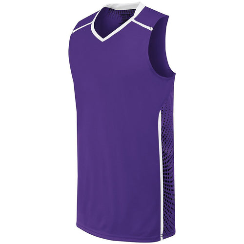 Russell Athletic Womens Comet Jersey (332392-C), Color 'Purple/White/Black'