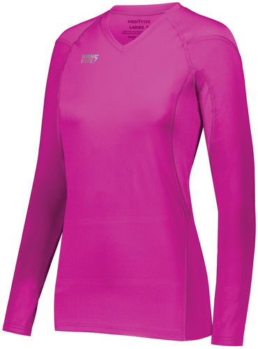 High Five Girls TruHit Long Sleeve Jersey (342213), Color 'Power Pink'