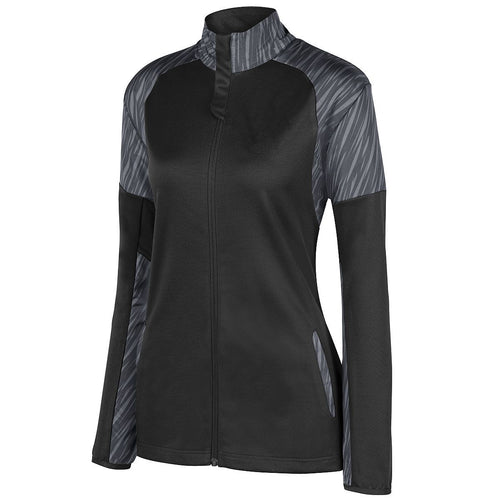 Augusta Sportswear Ladies Breaker Jacket (3627-C), Color 'Black/Slate'