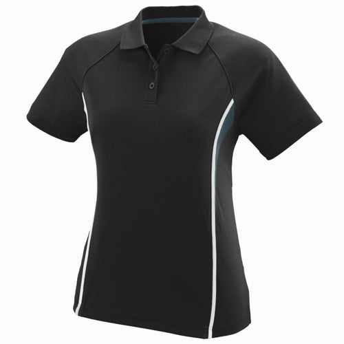 Augusta Sportswear Ladies Rival Sport Shirt (5024-C), Color 'Black/Slate/White'