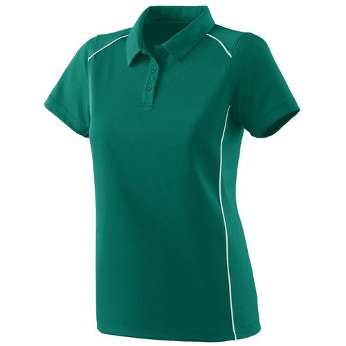 Augusta Sportswear Ladies Winning Streak Polo (5092-C), Color 'Dark Green/White'