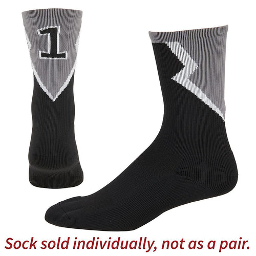 Augusta Sportswear Roster Sock (Medium) (6096-C), Color 'Black/Graphite/White'