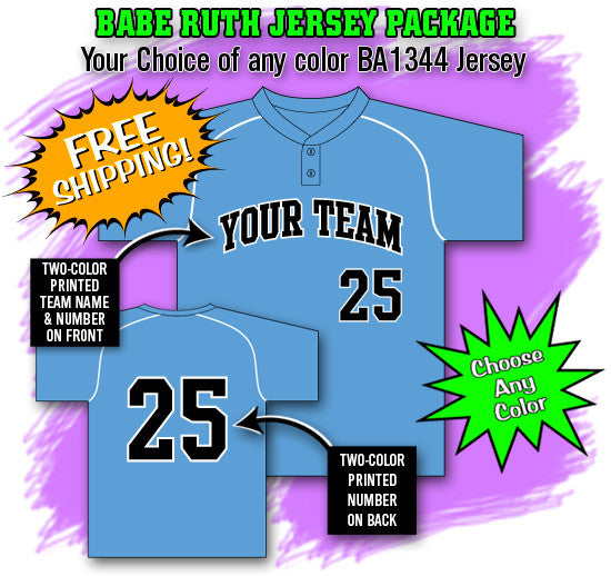 Athletic Knit Babe Ruth Baseball Jersey Package | Baseball | Packages 206 Royal/White