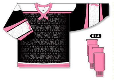 Athletic Knit Pro Series Breast Cancer Awareness Black Jersey (H550C-773)