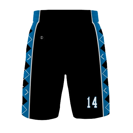 Russell Athletic Ladies Freestyle Sublimated Lightweight 8" Basketball Shorts (228311), Color 'Argyle'