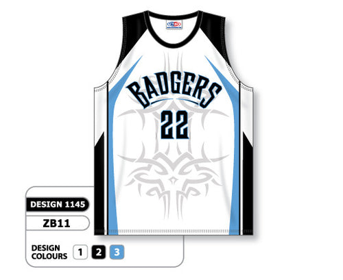 Athletic Knit Custom Sublimated Basketball Jersey Design 1145 (ZB11-1145)