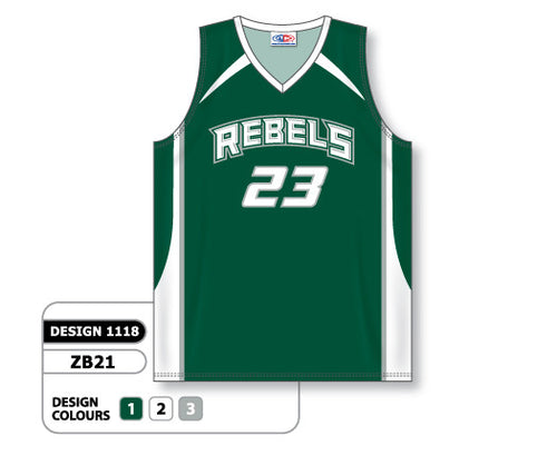 Athletic Knit Custom Sublimated Basketball Jersey Design 1118 (ZB21-1118)