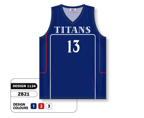 Athletic Knit Custom Sublimated Basketball Jersey Design 1124 (ZB21-1124)