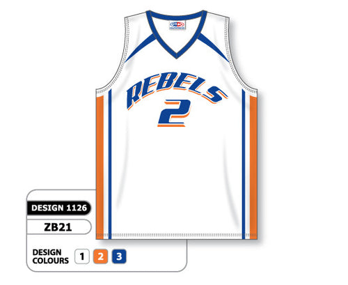 Athletic Knit Custom Sublimated Basketball Jersey Design 1126 (ZB21-1126)