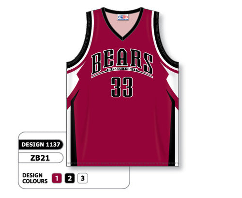 Athletic Knit Custom Sublimated Basketball Jersey Design 1137 (ZB21-1137)