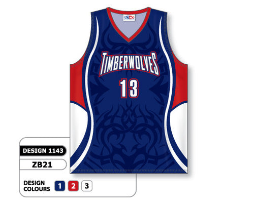 Athletic Knit Custom Sublimated Basketball Jersey Design 1143 (ZB21-1143)
