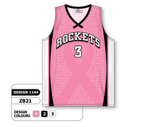 Athletic Knit Custom Sublimated Basketball Jersey Design 1144 (ZB21-1144)