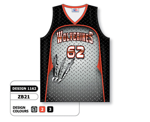 Athletic Knit Custom Sublimated Basketball Jersey Design 1162 (ZB21-1162)