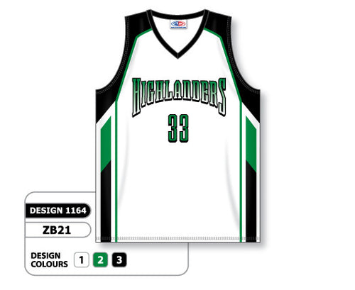 Athletic Knit Custom Sublimated Basketball Jersey Design 1164 (ZB21-1164)