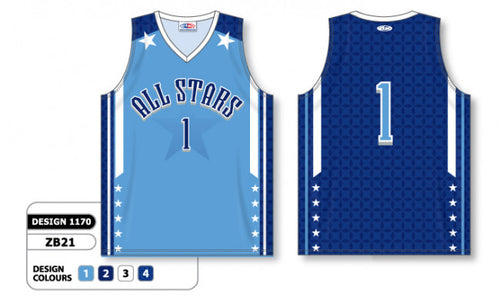 Athletic Knit Custom Sublimated Basketball Jersey Design 1170 (ZB21-1170)