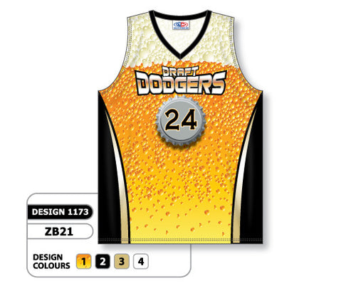 Athletic Knit Custom Sublimated Basketball Jersey Design 1173 (ZB21-1173)