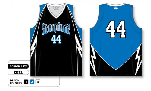 Athletic Knit Custom Sublimated Basketball Jersey Design 1179 (ZB21-1179)