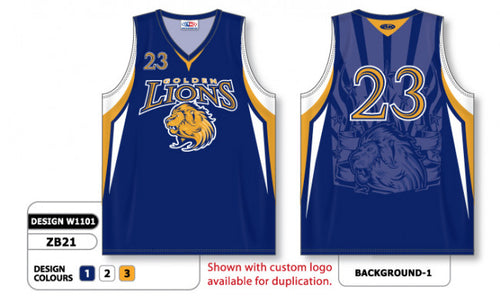 Athletic Knit Custom Sublimated Basketball Jersey Design W1101 (ZB21-W1101)