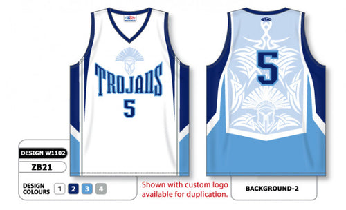 Athletic Knit Custom Sublimated Basketball Jersey Design W1102 (ZB21-W1102)