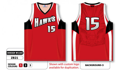 Athletic Knit Custom Sublimated Basketball Jersey Design W1103 (ZB21-W1103)