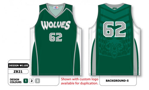 Athletic Knit Custom Sublimated Basketball Jersey Design W1105 (ZB21-W1105)