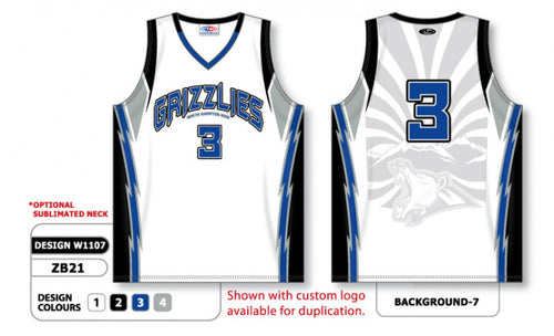 Athletic Knit Custom Sublimated Basketball Jersey Design W1107 (ZB21-W1107)