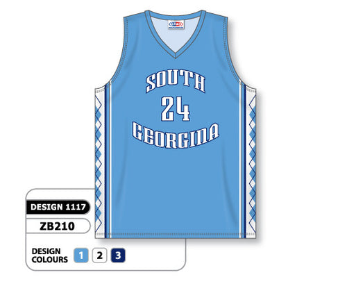 Athletic Knit Custom Sublimated Basketball Jersey Design 1117 (ZB210-1117)
