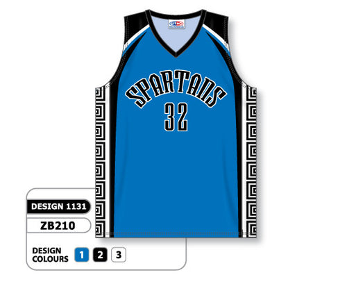 Athletic Knit Custom Sublimated Basketball Jersey Design 1131 (ZB210-1131)