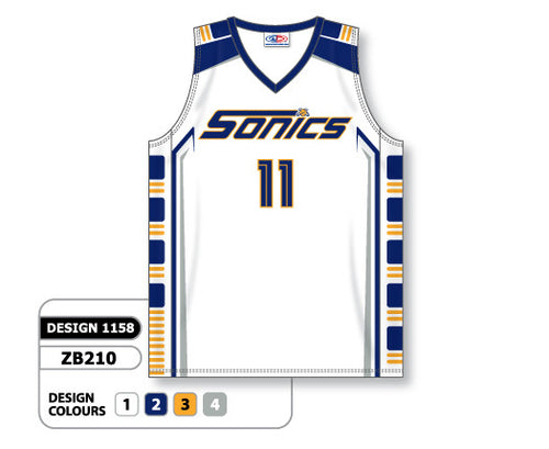 Athletic Knit Custom Sublimated Basketball Jersey Design 1158 (ZB210-1158)