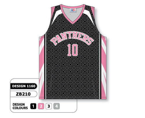 Athletic Knit Custom Sublimated Basketball Jersey Design 1160 (ZB210-1160)