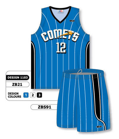 Athletic Knit Custom Sublimated Matching Basketball Uniform Set Design 1103 (ZB21S-1103)