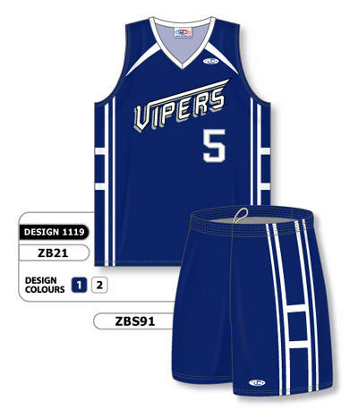 Athletic Knit Custom Sublimated Matching Basketball Uniform Set Design 1119 (ZB21S-1119)