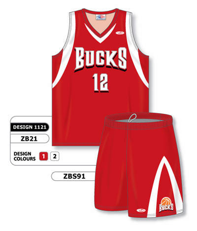 Athletic Knit Custom Sublimated Matching Basketball Uniform Set Design 1121 (ZB21S-1121)