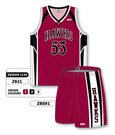 Athletic Knit Custom Sublimated Matching Basketball Uniform Set Design 1134 (ZB21S-1134)