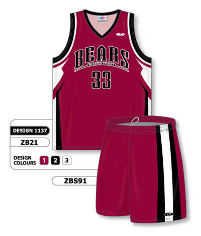 Athletic Knit Custom Sublimated Matching Basketball Uniform Set Design 1137 (ZB21S-1137)