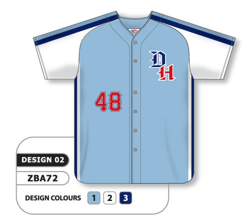 Athletic Knit Custom Sublimated Full Button Softball Jersey Design 0902 (ZSB72-0902)