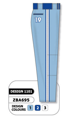 Athletic Knit Custom Sublimated Baseball Pant Design 1101 (ZBAP61-1101)