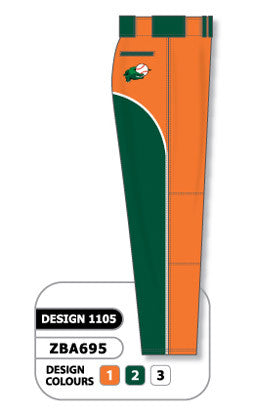 Athletic Knit Custom Sublimated Baseball Pant Design 1105 (ZBAP61-1105)
