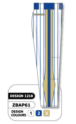 Athletic Knit Custom Sublimated Baseball Pant Design 1218 (ZBAP61-1218)
