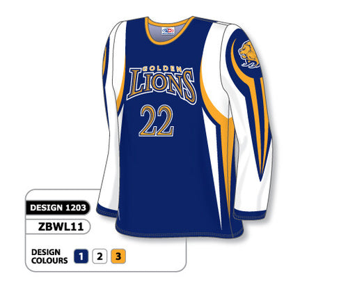 Athletic Knit Sublimated Long Sleeve Basketball Shooting Shirt Design 1203 (ZBWL11-1203)