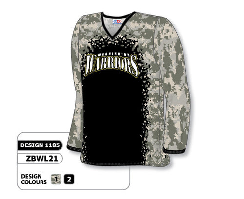 Athletic Knit Sublimated Long Sleeve Basketball Shooting Shirt Design 1185 (ZBWL21-1185)