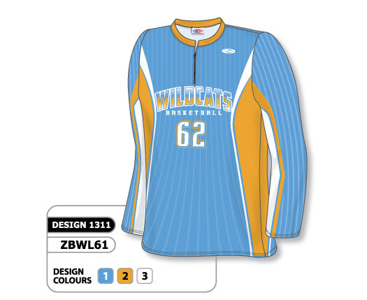 Athletic Knit Sublimated Long Sleeve Basketball Shooting Shirt Design 1312 | Basketball | Custom Apparel | Shooting Shirts | Sublimated Apparel 