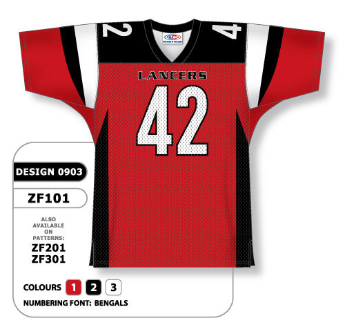 Athletic Knit Custom Sublimated Football Jersey Design 0903 (ZF101-0903)