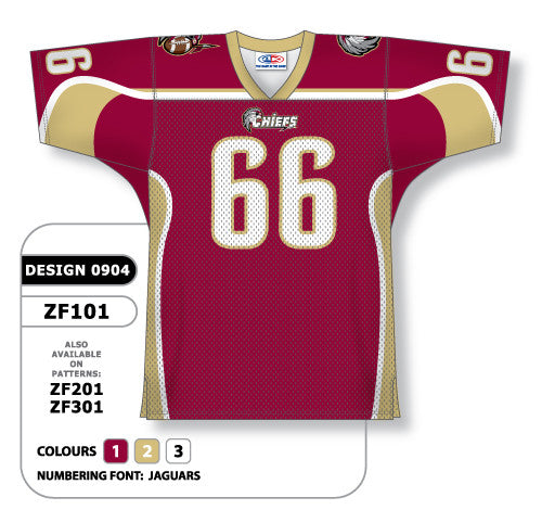 Athletic Knit Custom Sublimated Football Jersey Design 0904 (ZF101-0904)