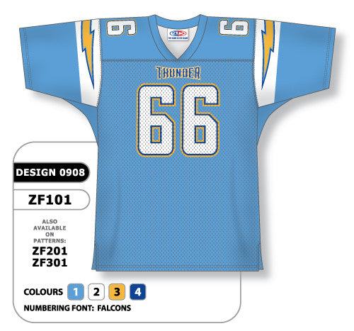 Athletic Knit Custom Sublimated Football Jersey Design 0908 (ZF101-0908)